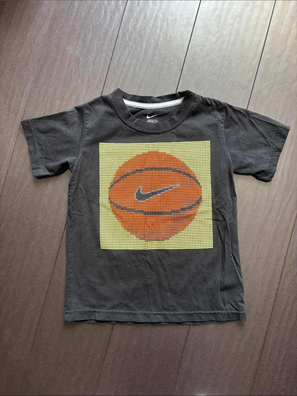 Nike Black Tee with Orange Basketball Graphic